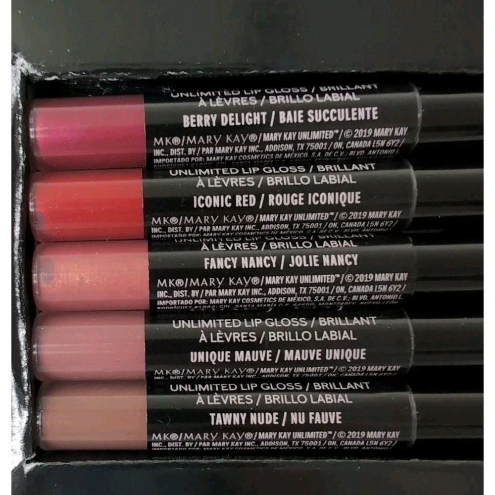 Mary Kay Unlimited Lip Gloss Set - 5 Deluxe Mini-Travel size‎ Sealed